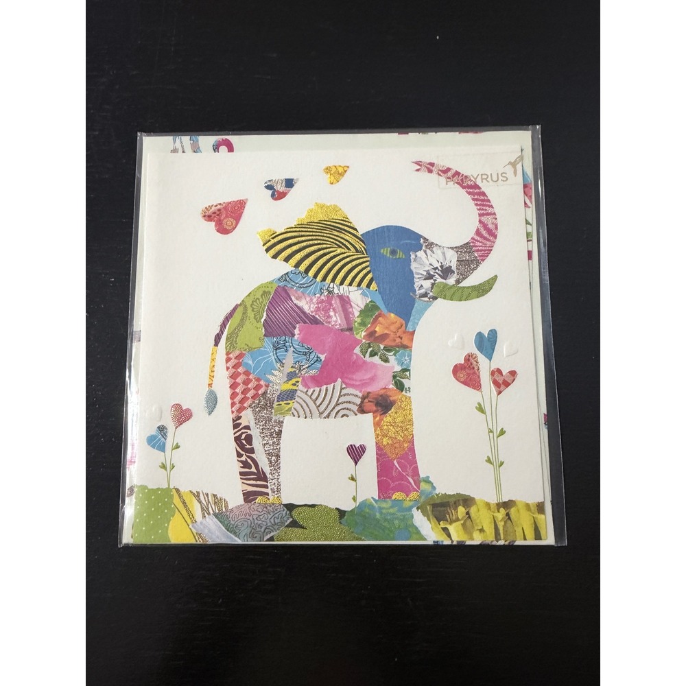 Papyrus Greeting Card Multicolor Turnowsky Elephant Collage Birthday